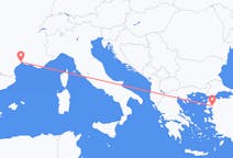 Flyrejser fra Edremit til Montpellier