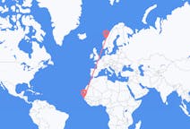 Loty z Bandżul, Gambia do Ørlandu, Norwegia