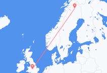 Flights from Kiruna, Sweden to Birmingham, England