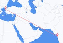 Vluchten van Bombay, India naar Edremit, Turkije