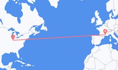 Flights from Indianapolis, the United States to Nîmes, France