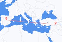 Flyreiser fra Mardin, Tyrkia til Madrid, Spania