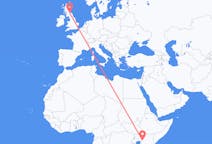Flyrejser fra Eldoret, Kenya til Edinburgh, Skotland