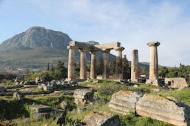 Recorrido bíblico privado del antiguo Corinto y el canal del istmo desde Atenas y Corinto