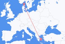 Flights from Plaka, Milos, Greece to Aalborg, Denmark