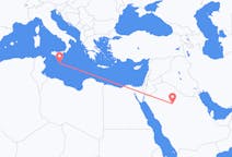 出发地 沙特阿拉伯出发地 哈伊爾目的地 马耳他瓦莱塔的航班