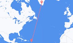出发地 法国皮特尔角目的地 格陵兰纳萨尔苏克的航班