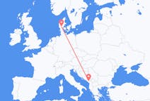 Vluchten van Podgorica, Montenegro naar Billund, Denemarken