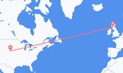 Vluchten van North Platte, Verenigde Staten naar Glasgow, Schotland