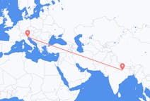 Flyreiser fra Varanasi, India til Venezia, Italia