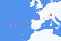 Flights from Horta, Azores, Portugal to Milan, Italy