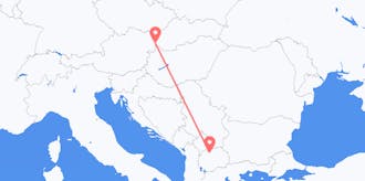 Lennot Slovakiasta Pohjois-Makedoniaan