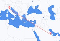 Flights from Hofuf, Saudi Arabia to Bologna, Italy
