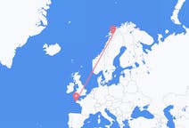 Flights from Narvik, Norway to Brest, France