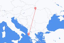Vluchten van Satu Mare naar Korfoe