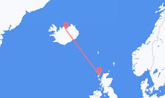 Loty z Stornoway, Szkocja do Akureyri, Islandia