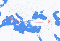 Vluchten van Van, Turkije naar Alghero, Italië
