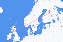 Flug frá Glasgow, Skotlandi til Kajaani, Finnlandi