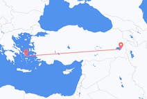 Vluchten van Van, Turkije naar Mykonos, Griekenland