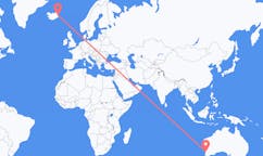 Flights from the city of Perth, Australia to the city of Egilsstaðir, Iceland