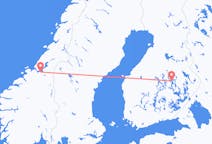 Flug frá Þrándheimi, Noregi til Kuopio, Finnlandi