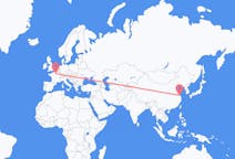 Flyreiser fra Yancheng, Kina til Paris, Frankrike