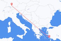 出发地 土耳其出发地 哈利卡那索斯目的地 德国梅明根的航班