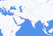 Flyrejser fra Myeik, Myanmar, Myanmar (Burma) til Karpathos, Grækenland