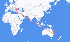 Flights from Coffs Harbour, Australia to Kütahya, Turkey