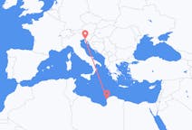 Voli from Bengasi, Libia to Trieste, Italia