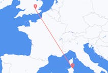 Flyrejser fra Olbia, Italien til London, England
