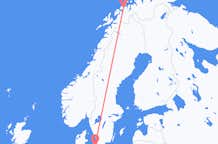 Vluchten van Tromsö, Noorwegen naar Kopenhagen, Denemarken
