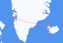 Vluchten van Ísafjörður naar Aasiaat