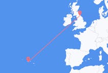Flights from Pico Island, Portugal to Durham, England, the United Kingdom