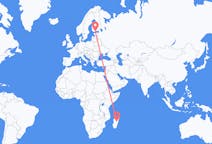 Flyreiser fra Antananarivo, Madagaskar til Helsingfors, Finland
