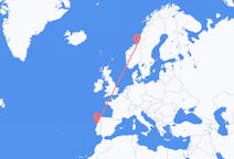 Flyg från Porto, Portugal till Trondheim, Norge