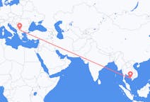 Flyreiser fra Phú Quốc, til Skopje
