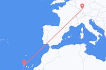 Flyrejser fra La Palma, Spanien til Stuttgart, Tyskland