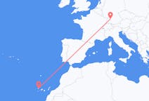 Flug frá La Palma, Spánn til Stuttgart, Þýskaland