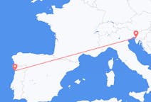 出发地 葡萄牙波尔图目的地 意大利的里雅斯特的航班