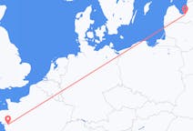 Flyg från Riga, Lettland till Nantes, Frankrike