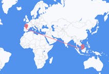 Flyreiser fra Sibu, Malaysia til Madrid, Spania