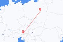 Flights from from Klagenfurt to Warsaw