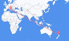 Vluchten van Whangarei, Nieuw-Zeeland naar Napels, Italië