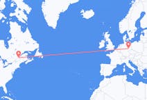 Fly fra Québec til Leipzig