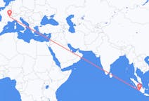 Flüge von Bengkulu, Indonesien nach Lyon, Frankreich