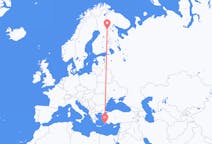 Flights from Kuusamo to Rhodes