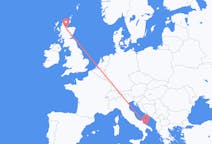 Flyg från Bari, Italien till Inverness, Skottland