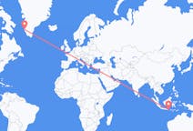 出发地 印度尼西亚丹帕沙目的地 格陵兰努克的航班