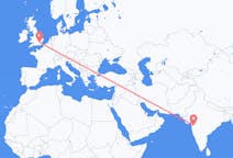 Flyreiser fra Nashik, India til London, England